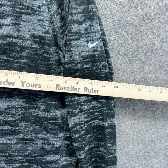 Nike Top Women Medium Black Gray Dri-FIT Long Sleeve Space Dye Athletic Pullover - Picture 3 of 9